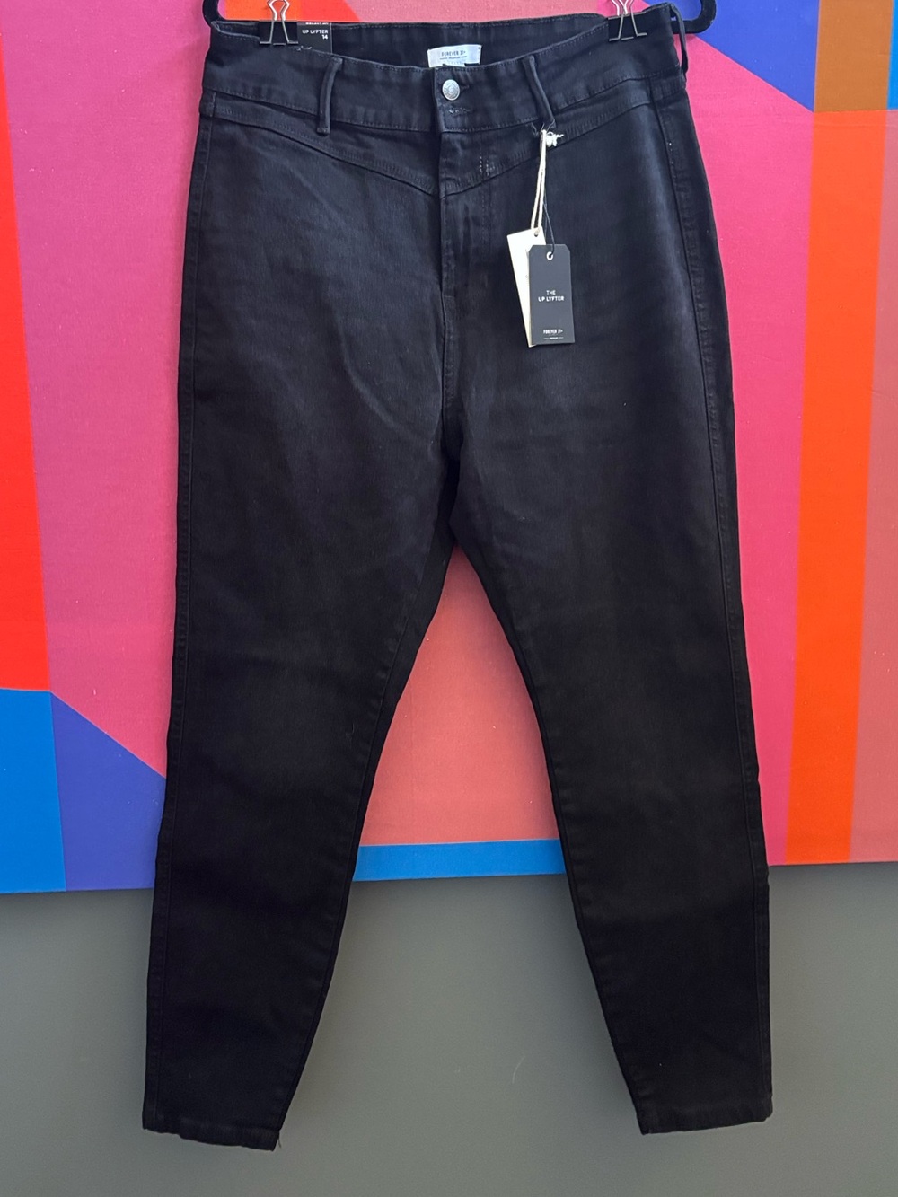 Forever 21 Black Skinny Uplift High-Rise Jeans - Women's